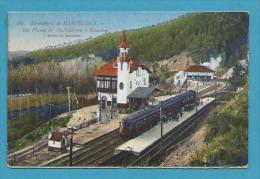 CPSM 189 - Chemin De Fer Train - Alrededores De BARCELONA - Las Planas De Vallvidrera Estacion Espagne - Barcelona