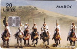 Morocco, MOR-?, 20u Horse Back Riders (with PYRAMID And Adress), 2 Scans.   Adress Not Readable - Maroc