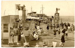 Oostende - Ostende. Staketsel En Vertrek Van De Mailboot. L'estacade Et Le Départ De La Malle. Poststempel: 1951 Sabena. - Oostende