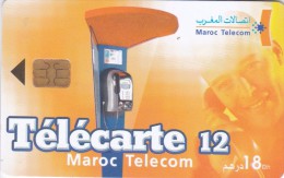 Morocco, Maroc Telecom, Orange Phone Cabin 18 (01/03), 2 Scans. - Morocco