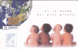 Morocco, MOR-AP-11,  O.N.C.F. (Moroccan National Railways), Babies And Earth, 2 Scans. - Maroc