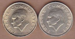 AC - TURKEY 25 000 LIRA - TL 1997 COIN DIFFERENT COLURED PAIR RARE TO FIND  UNCIRCULATED - Turquia