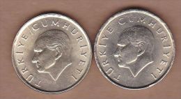 AC - TURKEY 25 000 LIRA - TL 1998 COIN DIFFERENT COLURED PAIR RARE TO FIND  UNCIRCULATED - Turkije