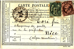 Entier Postal Carte Précurseur Mixte Cérès Sage Peu Courant !!!! - Vorläufer