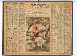 Calendrier Des Postes  Et Télégraphes 1926 - Tamaño Grande : 1921-40