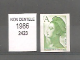 LIBERTE 1986 -  NON DENTELÉ.  N° 2423A** .  TB. - 1982-90 Liberty Of Gandon