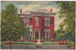 USA, Home Of James, Whitcomb Riley, Indianapolis, Indiana, Unused Linen Postcard [16696] - Indianapolis