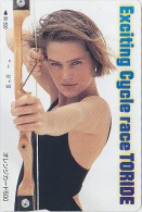 Carte Privée Orange Japon - SPORT -  ARCHERY & Femme Girl - Japan Prepaid JR Card - BOGENSCHIESEN Private Karte  - 231 - Sport