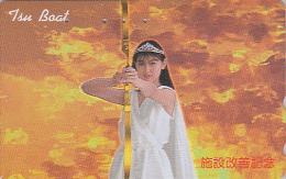 Télécarte JAPON / 110-011 - SPORT  TIR A L'ARC / Femme - ARCHERY & Girl JAPAN Phonecard - BOGENSCHIESSEN - Krone 233 - Sport