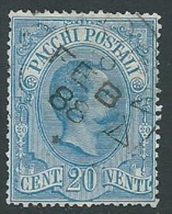 1884-86 REGNO USATO PACCHI POSTALI 20 CENT - U25.4 - Paketmarken