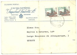 Postal Stationery - Sangalhos-Queluz 1976 (tem Dobra Na Vertical) Caves Império - Entiers Postaux