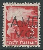 1945-47 TRIESTE AMG VG USATO DEMOCRATICA 3 LIRE - U25.8 - Gebraucht