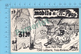 QSL  - Trois-Rivières Quebec Canada - Mobile Du Ti-pied & Base Petit Pied -  2 Scans - CB-Funk