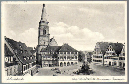1588 - Ohne Porto - Alte Ansichtskarte Schwabach Markplatz Kirche Brunnen Gel. 1938 TOP - Schwabach