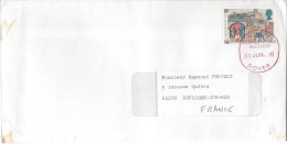 DOUVRES PAQUEBOT POSTED AT SEA RECEIVED 30 JUN 86 DOVER Pour La France Posté En Mer - Postmark Collection
