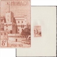 Monaco 1948 Y&T 310B. Épreuve D'atelier. Série D'usage Courant, Vue Du Palais Princier. Château - Châteaux
