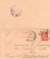 3439 AGEN Carte Lettre Entier Semeuse 10 C Rouge Yv 138 Date 341 Ob 22 9 1914 Dest Constantinople Marque Arrivée Turque - Kartenbriefe