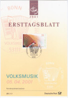 Germany Deutschland 2001 Music Musique Musik Accordion Instrument Instruments, Canceled In Bonn - Autres & Non Classés