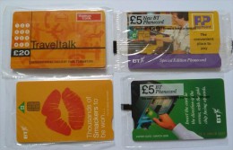 UK - BT - Chip - 4 Cards - Thomas Cook, Smackers, Paypoint ...£3, £5 & £20 - Mint Blister - Other & Unclassified