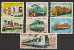 GUINEA - BISSAU 1989 Locomotives MNH - Tram