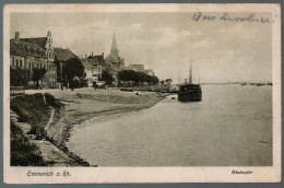 1600 - Ohne Porto - Alte Ansichtskarte Emmerich Am Rhein Rheinufer Schiff Gel. 1926 - Schmitz - Emmerich