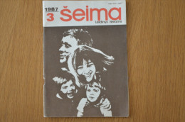 Litauen Lithuania  Soviet Union Period  Magazine "Seima" - "Family" 1987 Nr. 3 - Magazines