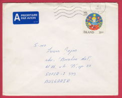 203418 / 1993 - 35 ISK - JOL  Christmas 1993 , Reykjavik - SOFIA  Iceland Islande Island - Briefe U. Dokumente