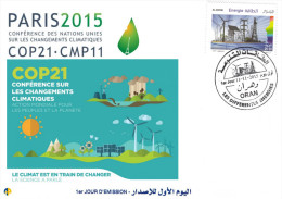 Algeria N° 1727/8 COP 21 - CMP 11 - Conferencia Sobre El Cambio Climático Protección Del Medioambiente Clima Energía Ren - Umweltschutz Und Klima