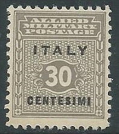 1943 OCCUPAZIONE ANGLO AMERICANA SICILIA 30 CENT MNH ** - W9 - Occup. Anglo-americana: Sicilia