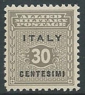 1943 OCCUPAZIONE ANGLO AMERICANA SICILIA 30 CENT MNH ** - W9-3 - Occ. Anglo-américaine: Sicile