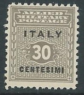 1943 OCCUPAZIONE ANGLO AMERICANA SICILIA 30 CENT MNH ** - W8-6 - Anglo-Amerik. Bez.: Sicilë