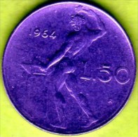 1964 Italia - 50 L (circolata) - 50 Lire