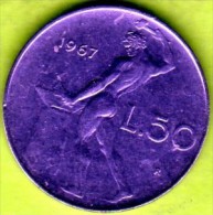 1967 Italia - 50 L (circolata) - 50 Lire