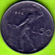 1968 Italia - 50 L (circolata) - 50 Lire