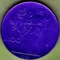 1961 Italia - 100 L (circolata) - 100 Lire