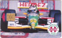 Mexico, P-0010b, Herdez Coche De Frente, Sport, F1, Car, 2 Scans. - Mexico