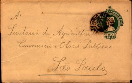 Entier Postal, Bresil, Senitaria De L Agreculture Sao Paulo, Cachet Banco De Custeio Rural Sao Jose, 1911    (bon Etat) - Interi Postali