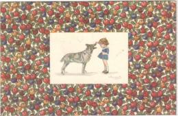 ILLUSTRATORE - BOMPARD - Bambina Con Cane Lupo  (1922) - Serie  610M-2 - Bompard, S.