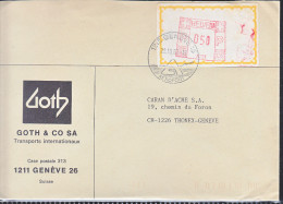 AUTOMATE - DEFAUX DE LA MACHINE, CACHET ECRASE !!!!!!- GENEVE AEROPORT- - Automatic Stamps