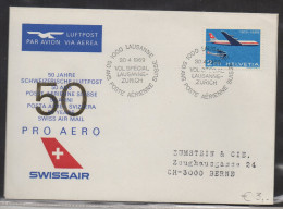 S586- SWITZERLAND 1969 . SPECIAL COVER 1919-1969, 50 YEARS SWISS AIR MAIL, COVER TO BERNE - Autres & Non Classés