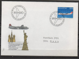 S590- SWITZERLAND 1972 . SPECIAL FLIGHT 25 YEARS OF SWISS AIR TRAFFIC OVER THE NORTH ATLANTIC - Andere & Zonder Classificatie