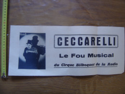 Affiche Clown CECCARELLI Le Fou Musical Du Cirque BILBOQUET De La Radio - Plakate & Poster