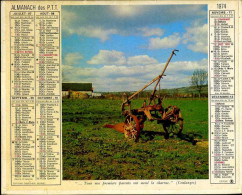 Calendrier Almanach Du Facteur 1974 (Finistère 29) - Formato Grande : 1971-80