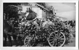 MENTON Ou Environs (06) Carte Photo Fete Cavalcade Attelage Gros Plan Belle Animation - Menton