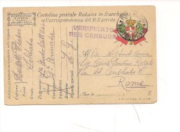 6255 INTERO POSTALE FRANCHIGIA POSTA MILITARE 1917  2° UFFICIO D'ARMATA - Franchise