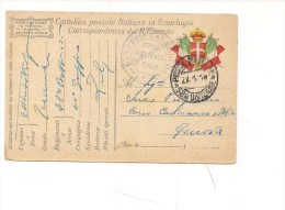 6260 INTERO POSTALE FRANCHIGIA POSTA MILITARE 1917  52^ DIVISIONE - Franchigia