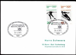 Germany Bonn-Bad Godesberg 1972 / Olympic Games Sapporo 1972 / Figure Skating Jump Skiing Philatelic Exhibition - Winter 1972: Sapporo