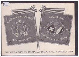 FORMAT 10x15 - LES GENEVEYS SUR COFFRANE -  INAUGURATION DU DRAPEAU LE 21 JUILLET 1929 - TB - Coffrane