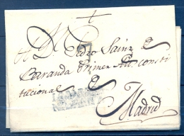 1820 , NAVARRA , CARTA CIRCULADA ENTRE LOS ARCOS Y MADRID , MARCA " LOSARCOS / NAVARRA " , TIZÓN Nº6 - ...-1850 Prephilately