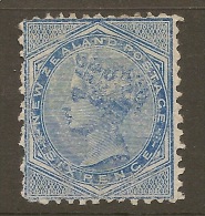 NZ 1874 6d Blue FSF P 12.5 SG 156 HM #UK6 - Neufs